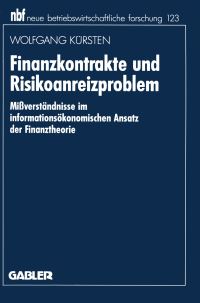 Book Cover for Finanzkontrakte Und Risikoanreizproblem by Wolfgang Kürsten