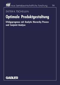 Book Cover for Optimale Produktgestaltung by Dieter K Tscheulin