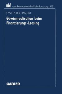 Book Cover for Gewinnrealisation Beim Finanzierungs-Leasing by UwePeter Hastedt