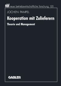 Book Cover for Kooperation Mit Zulieferern by Jochen Pampel