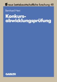 Book Cover for Konkursabwicklungsprüfung by Bernhard Heni