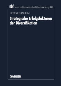 Book Cover for Strategische Erfolgsfaktoren Der Diversifikation by Siegfried Jacobs
