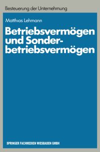 Book Cover for Betriebsvermögen Und Sonderbetriebsvermögen by Matthias Lehmann