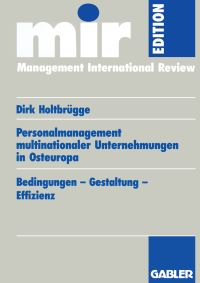 Book Cover for Personalmanagement Multinationaler Unternehmungen in Osteuropa by Dirk Holtbrügge