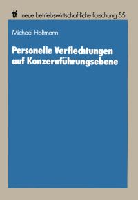 Book Cover for Personelle Verflechtungen Auf Konzernführungsebene by Michael Holtmann