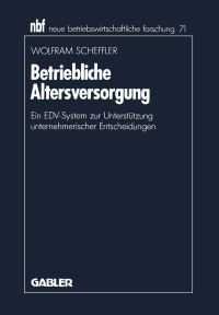 Book Cover for Betriebliche Altersversorgung by Wolfram Scheffler
