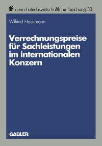Book Cover for Verrechnungspreise Für Sachleistungen Im Internationalen Konzern by Wilfried Hackmann