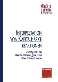 Book Cover for Interpretation Von Kapitalmarktreaktionen by Stefan Schmale