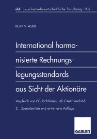 Book Cover for International Harmonisierte Rechnungslegungsstandards Aus Sicht Der Aktionäre by Kurt V Auer