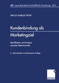 Book Cover for Kundenbindung Als Marketingziel by Sibylle Isabelle Peter