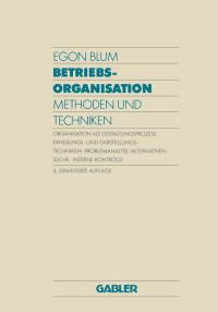 Book Cover for Betriebsorganisation Volkswirtschaft Und Recht by Egon Blum