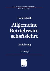 Book Cover for Allgemeine Betriebswirtschaftslehre by Horst Albach