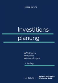 Book Cover for Investitionsplanung by Peter Betge