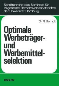 Book Cover for Optimale Werbeträger- Und Werbemittelselektion by Ralph Berndt