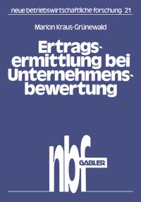 Book Cover for Ertragsermittlung Bei Unternehmensbewertung by Marion KrausGrünewald
