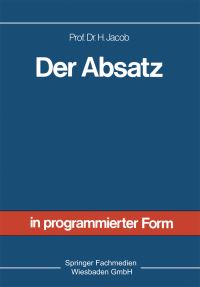 Book Cover for Der Absatz by Herbert Jacob
