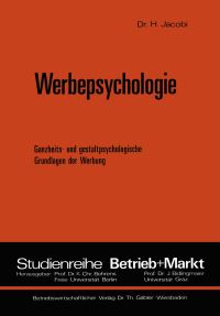 Book Cover for Werbepsychologie by Helmut Jacobi