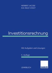 Book Cover for Investitionsrechnung by Herbert Jacob, KaiIngo Voigt