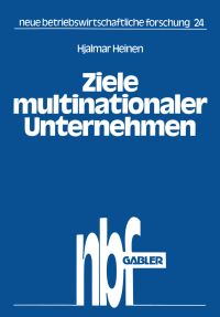 Book Cover for Ziele Multinationaler Unternehmen by Hjalmar Heinen