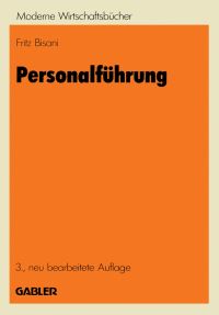Book Cover for Personalführung. Betriebswirtschaftliche Funktionen Und Institutionen by Fritz Bisani