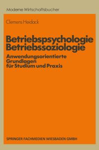 Book Cover for Betriebspsychologie/Betriebssoziologie by Clemens Heidack