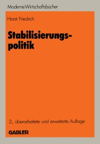 Book Cover for Stabilisierungspolitik. Volkswirtschaft Und Recht by Horst Friedrich