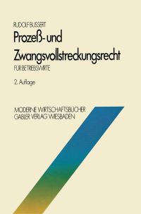 Book Cover for Proze- Und Zwangsvollstreckungsrecht Für Betriebswirte. Volkswirtschaft Und Recht by Rudolf Bussert