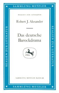 Book Cover for Das Deutsche Barockdrama by Robert Alexander