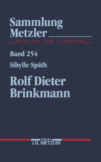 Book Cover for Rolf Dieter Brinkmann by Sibylle Späth