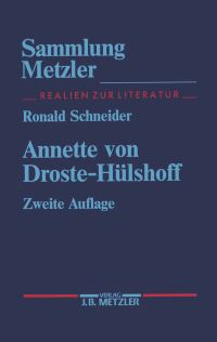 Book Cover for Annette Von Droste-Hülshoff by Ronald Schneider