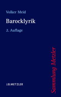 Book Cover for Barocklyrik by Volker Meid