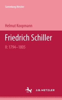 Book Cover for Friedrich Schiller II by Helmut Koopmann