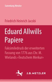 Book Cover for Eduard Allwills Papiere by Friedrich Heinrich Jacobi