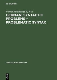 Book Cover for German by Werner Abraham, Elly van Gelderen
