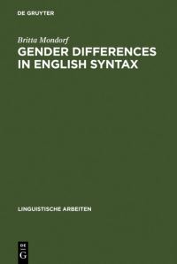 Book Cover for Gender Differences in English Syntax by Britta Mondorf