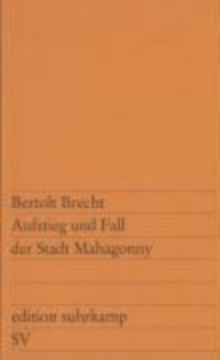 Book Cover for Aufstieg Und Fall Der Stadt Mahagonny Oper by Bertolt Brecht
