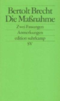 Book Cover for Die Manahme by Bertolt Brecht