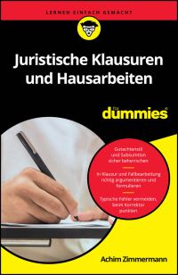 Book Cover for Juristische Klausuren Und Hausarbeiten Für Dummies by Achim Zimmermann