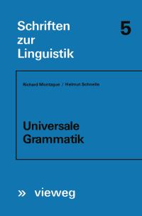 Book Cover for Universale Grammatik by Richard Montague