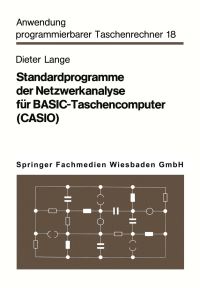 Book Cover for Standardprogramme Der Netzwerkanalyse Für BASIC-Taschencomputer (CASIO) by Dieter Lange
