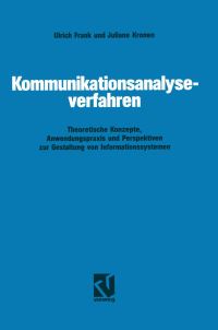 Book Cover for Kommunikationsanalyseverfahren by Ulrich Frank