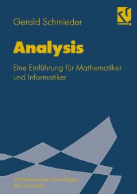 Book Cover for Analysis by Gerald Schmieder