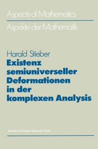 Book Cover for Existenz Semiuniverseller Deformationen in Der Komplexen Analysis by Harald Stieber