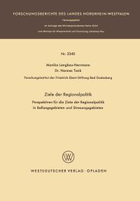 Book Cover for Ziele Der Regionalpolitik by Monika LangkauHerrmann