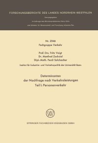 Book Cover for Determinanten Der Nachfrage Nach Verkehrsleistungen by Fritz Voigt