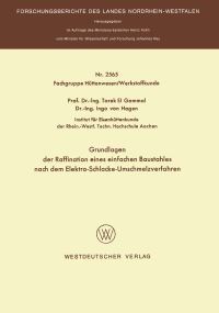 Book Cover for Grundlagen Der Raffination Eines Einfachen Baustahles Nach Dem Elektro-Schlacke-Umschmelzverfahren by Tarek el Gammal