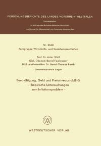 Book Cover for Beschäftigung, Geld Und Preisniveaustabilität Fachgruppe Textilforschung by Artur Woll