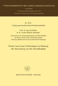 Book Cover for Einsatz Neuer Laser-Technologien Zur Messung Der Abweichung Von Der Geradlinigkeit by Tilo Pfeifer