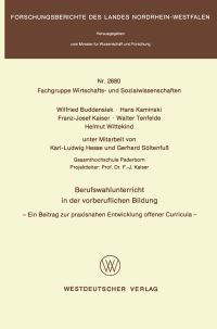 Book Cover for Berufswahlunterricht in Der Vorberuflichen Bildung Fachgruppe Wirtschafts- Und Sozialwissenschaften by Wilfried Buddensiek