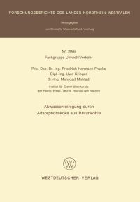 Book Cover for Abwasserreinigung Durch Adsorptionskoks Aus Braunkohle by Friedrich Hermann Franke